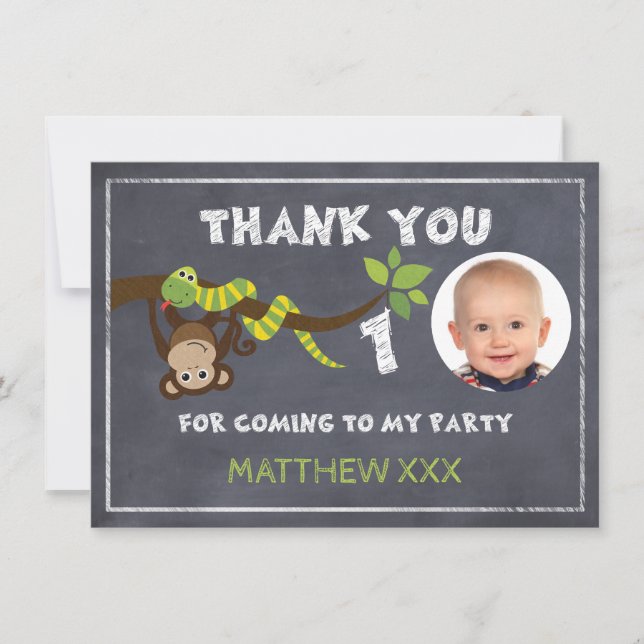 Carte de remerciements d'anniversaire de tableau (Devant)