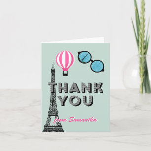 Carte de remerciements d'anniversaire de thème de