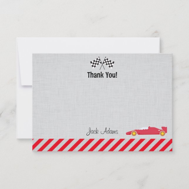 Carte de remerciements d'anniversaire de voiture (Devant)