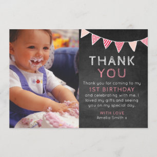 Carte de remerciements d'anniversaire d'étamine de