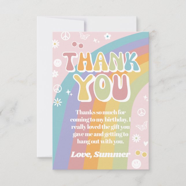 Carte de remerciements d'anniversaire super | MERC (Devant)