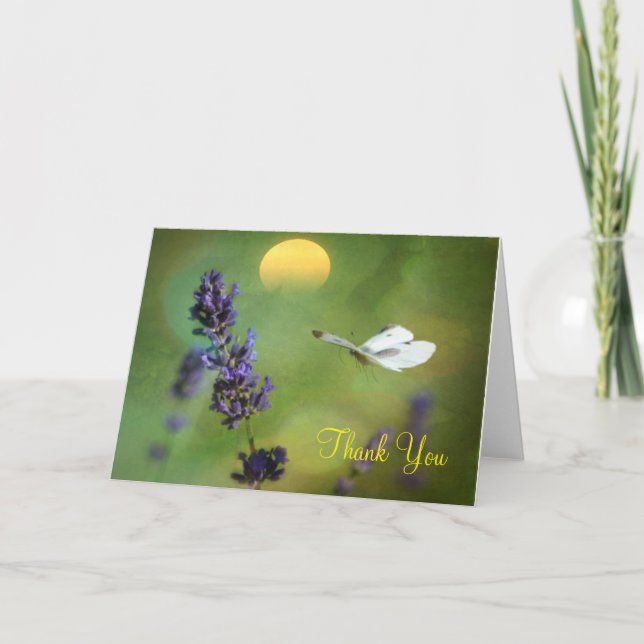Carte De Remerciements Dans le jardin (Devant)