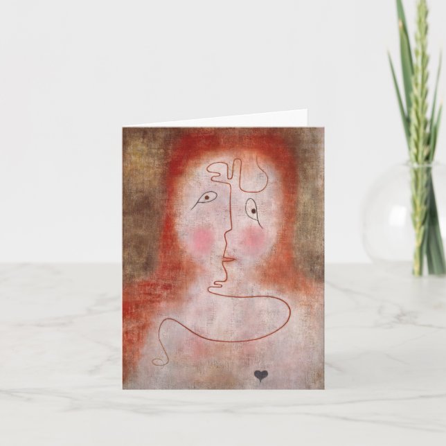 Carte De Remerciements Dans le miroir magique par Paul Klee (Devant)
