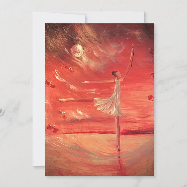 Carte De Remerciements Danse sur des nuages d'argent (Devant)