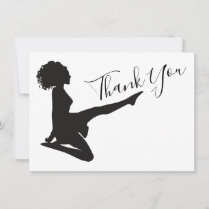 Carte De Remerciements Danseur irlandais Soft Shoe Dancing Black White Da