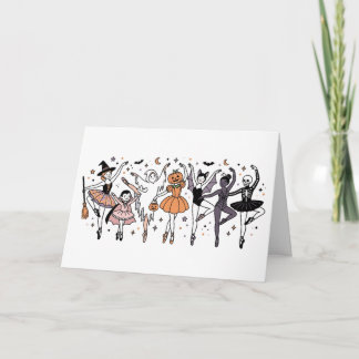 Carte De Remerciements Danseurs de ballet à Halloween