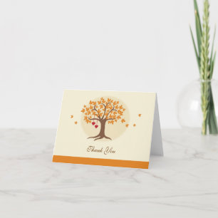 Carte de remerciements d'arbre de chute