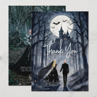 Carte De Remerciements Dark Romance Spooky Forest Wedding TLW26