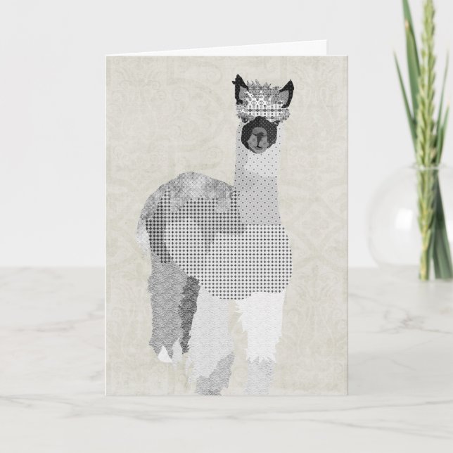 Carte de remerciements d'art Alpaca (Devant)
