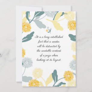 Carte de remerciements d'art floral Dandelion modi