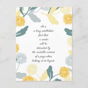 Carte de remerciements d'art floral Dandelion modi