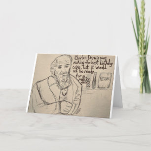 Carte De Remerciements Darwin attend le meilleur gâteau d'anniversaire, c