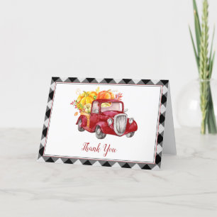 Carte de remerciements d'automne du Baby shower Vi