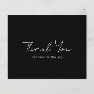Carte de remerciements de Baby shower à budget noi