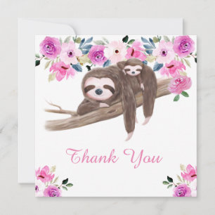 Carte de remerciements de Baby shower à fente couc