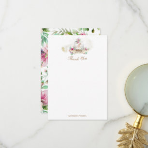 carte de remerciements de baby shower à licorne fl