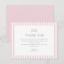Carte de remerciements de Baby shower à mâchoires 