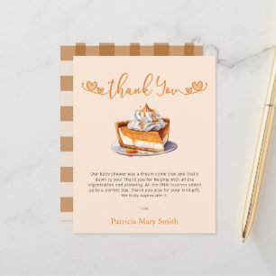 Carte de remerciements de Baby shower à secteurs b