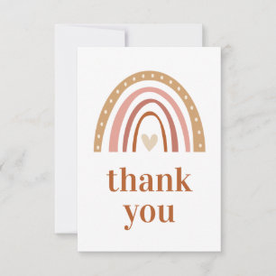 Carte de remerciements de Baby shower arc-en-ciel 