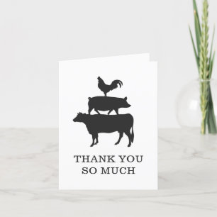 Carte de remerciements de Baby shower BBQ rustique