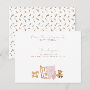 Carte de remerciements de Baby shower Boho - bébé