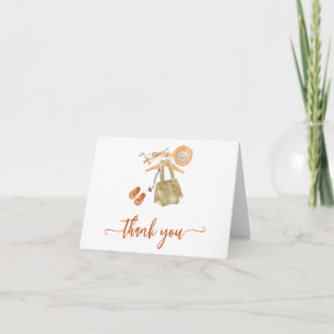 Carte de remerciements de Baby shower Boho minimal