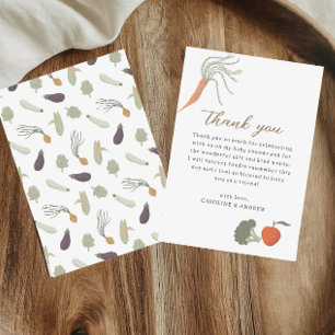 Carte de remerciements de Baby shower cultivé loca