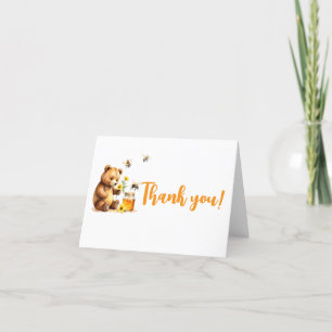 Carte de remerciements de Baby shower d'abeilles m