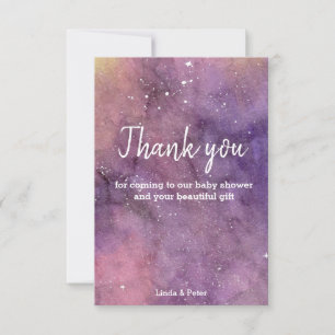 Carte de remerciements de Baby shower d'aquarelle