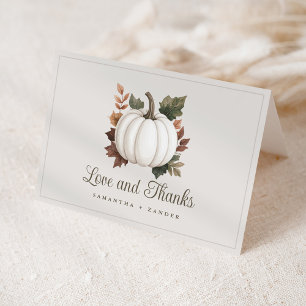 Carte de remerciements de Baby shower d'automne Ci