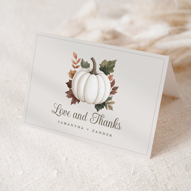 Carte de remerciements de Baby shower d'automne Ci (Créateur téléchargé)