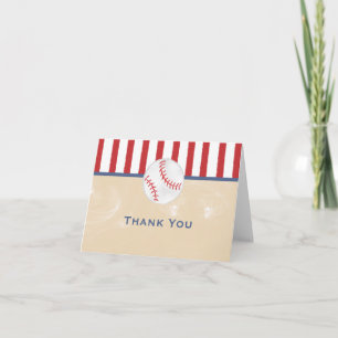 Carte de remerciements de baby shower de base-ball