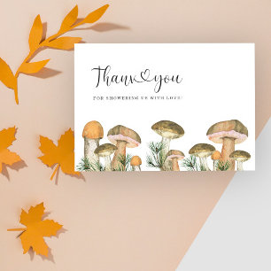 Carte de remerciements de baby shower de champigno
