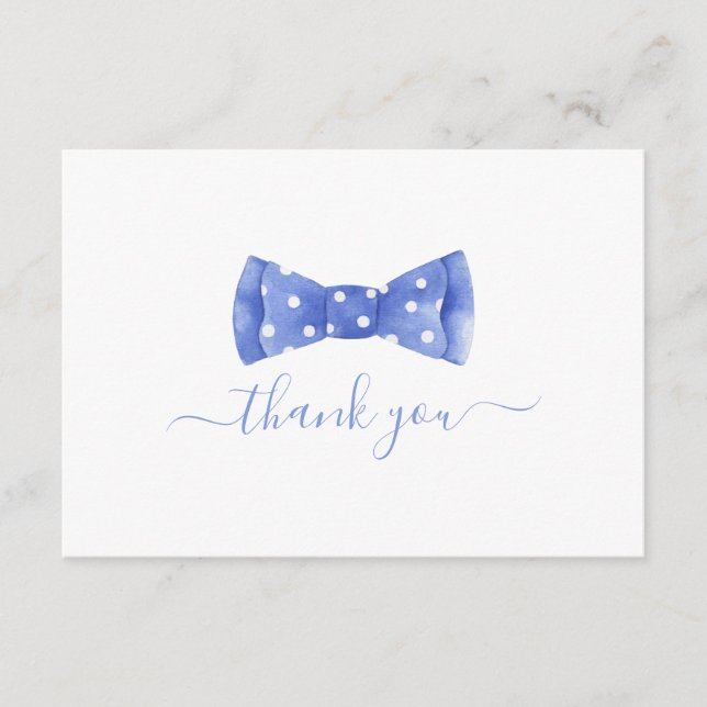 Carte de remerciements de Baby shower de cravate (Devant)