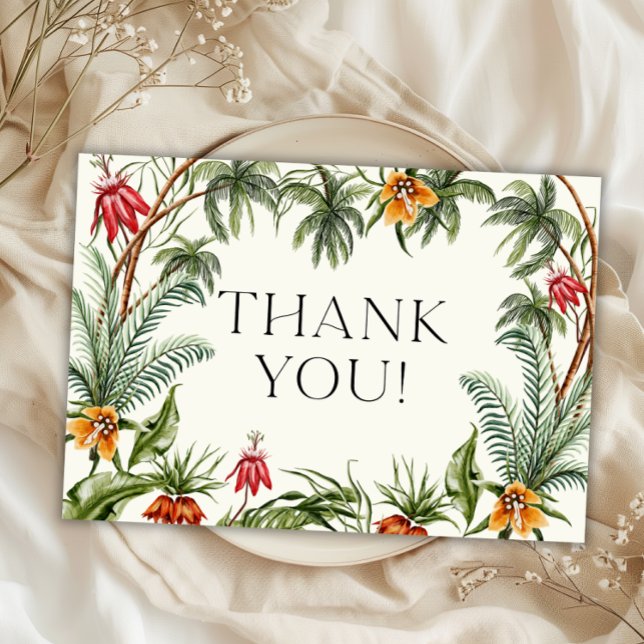 Carte de remerciements de Baby shower de la Jungle (Créateur téléchargé)