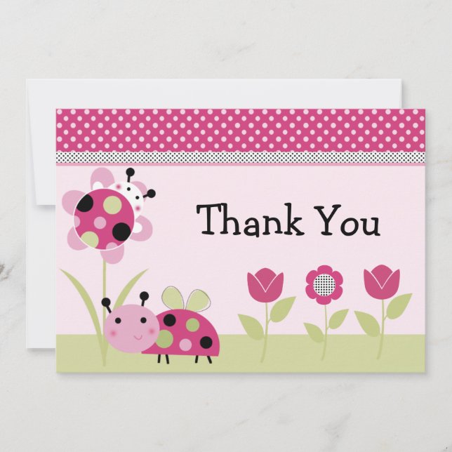Carte de remerciements de Baby shower de Little La (Devant)