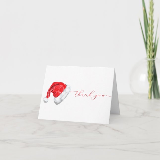 Carte de remerciements de Baby shower de Noël Père (Devant)