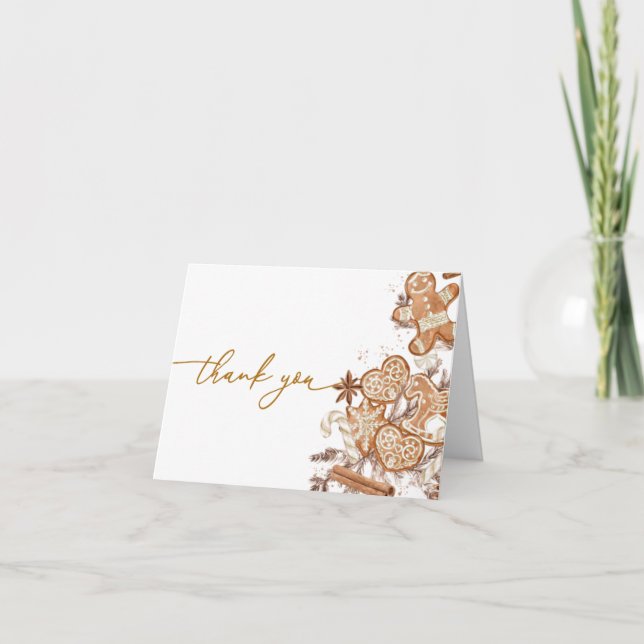 Carte de remerciements de Baby shower de pain d'ép (Devant)