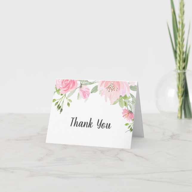 Carte de remerciements de Baby shower de pies blan (Devant)