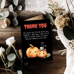 Carte de remerciements de Baby shower d'Halloween