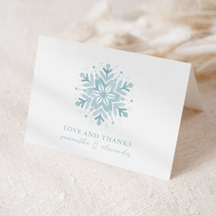 Carte de remerciements de Baby shower d'hiver de S