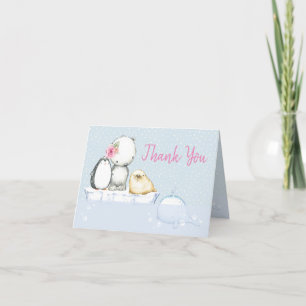 Carte de remerciements de Baby shower d'hiver pour