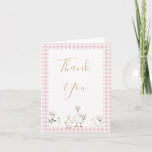 Carte de remerciements de Baby shower d'oie fine r