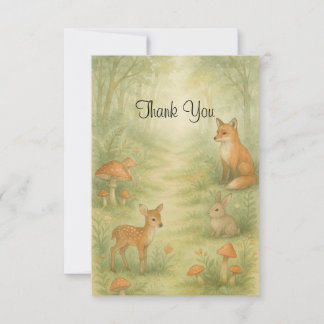 Carte de remerciements de Baby shower en toadstool