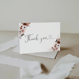 Carte de remerciements de Baby shower floral en so
