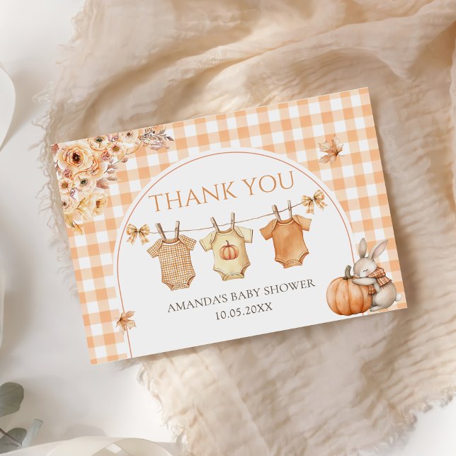 Carte de remerciements de Baby shower Floral Petit (Créateur téléchargé)