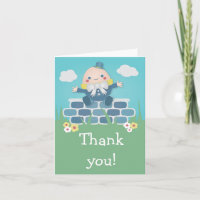 Carte de remerciements de Baby shower mignon et vi