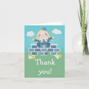 Carte de remerciements de Baby shower mignon et vi