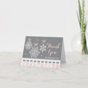 Carte de remerciements de Baby shower mobile Pink 
