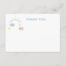 Carte de remerciements de Baby shower mobile Sleep